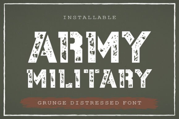 Army Military Typeface for Bold Digital Branding
