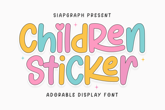 Children Sticker: A Playful Display Font for Whimsical Branding