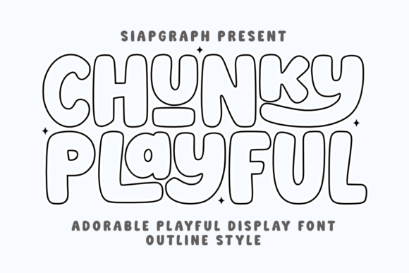 Chunky Playful Outline: A Creative Font for Bold Branding