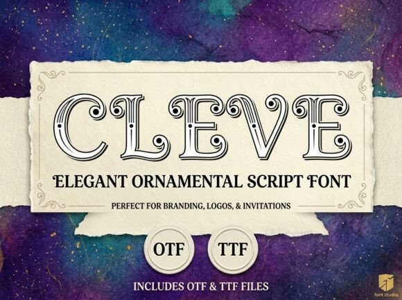 Cleve: A Vintage-Elegant Display Font for Marketers and Creators