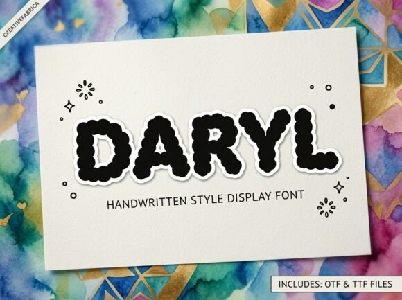 Daryl: A Handcrafted Display Font for Creative Projects