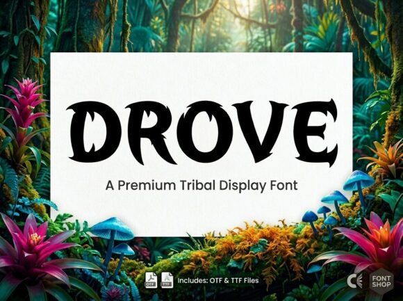Drove: The Premium Gothic-Tribal Display Font for Bold Branding