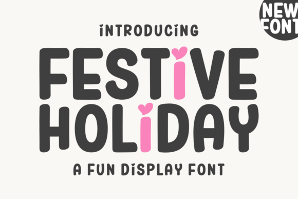 Festive Holiday: A Vivacious Display Font for Creative Makers