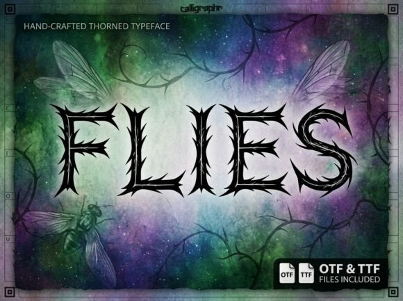 Flies: A Bold Display Font for Darkly Elegant Design