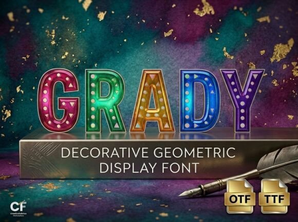 Grady: The Royal Display Font for Handmade Creators