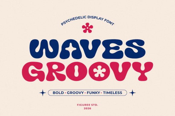 Groovy Waves: The Retro Display Font for Bold Creative Projects