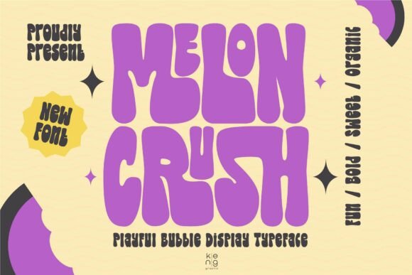 Melon Crush: A Bold Display Font for Creative Makers