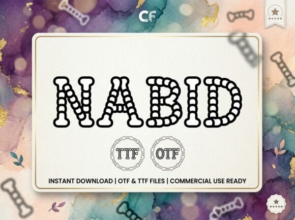 Nabid Display Typeface for Bold Handmade Shop Branding