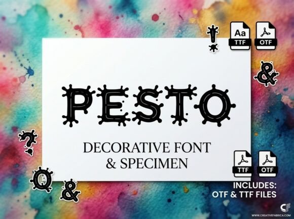 Pesto Display Font: A Nautical Typeface for Creative Makers