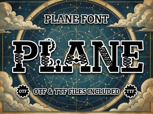 Plane: The Robust Display Typeface for Handmade Creators