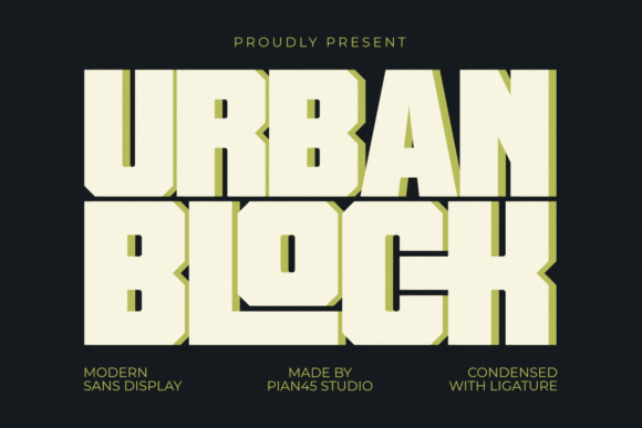 Urban Block: A Bold Display Font for Modern Editorial Design