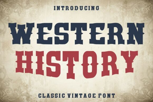 Western History: A Bold Vintage Western Display Font for Editorial Design